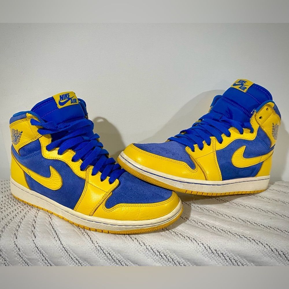 NIKE AIR JORDAN 1 RETRO HIGH RARE OG LANEY MENS BASKETBALL SHOES - MENS SZ 9